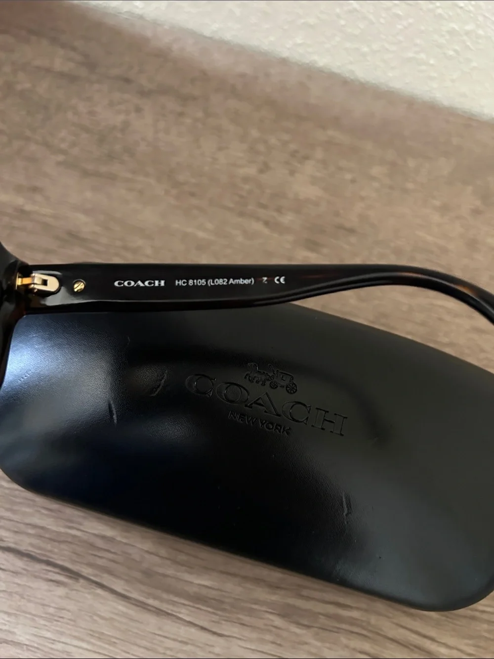 Coach Black Frame Sunglasses with Brown Lenses with Rx